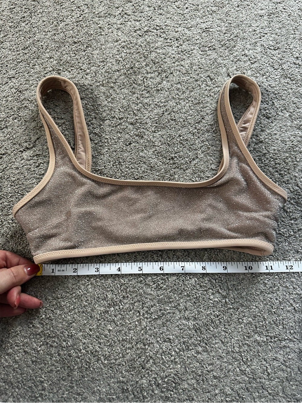 ⭐️aerie Sparkle Taupe Bikini Top - Picture 2 of 6